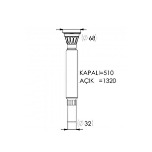 Pls Uzun Körüklü Sifon Standart Ø32x70mm
