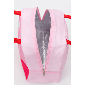 Ecrou Tavşanlı Pembe Yemek Çantası 23 X 16 Cm