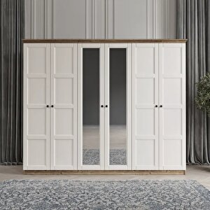 Toprak 6 Kapakli Bazali Gardirop Tamami Mdf, Aytaşı Aytaşı