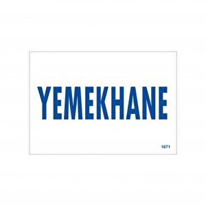 Yemekhane Uyarı Levhası 17,5x25 Kod:1671