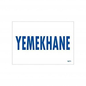 Avmdepo  Yemekhane Uyarı Levhası 17,5x25 Kod:1671