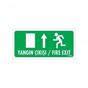 Yangın Çıkışı Yukarı Uyarı Levhası 17,5x25 Kod:935