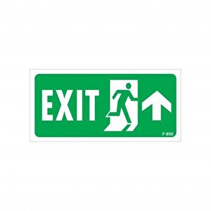 Exit Yukarı Sağ Ok İşaretli Uyarı Levhası 17,5x25 Kod:955