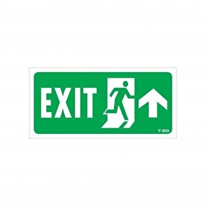 Avmdepo  Exit Yukarı Sağ Ok İşaretli Uyarı Levhası 17,5x25 Kod:955
