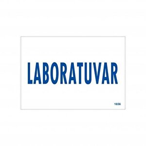 Laboratuvar Uyarı Levhası 17,5x25 Kod:1656