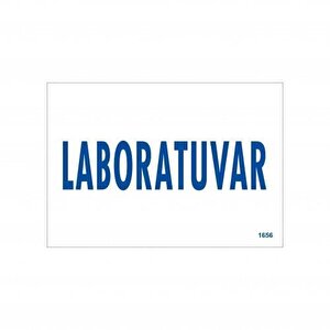 Avmdepo  Laboratuvar Uyarı Levhası 17,5x25 Kod:1656