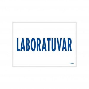 Avmdepo  Laboratuvar Uyarı Levhası 17,5x25 Kod:1656