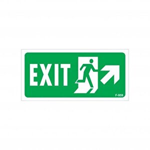 Exit Sağ Yukarı Uyarı Levhası 17,5x25 Kod:959