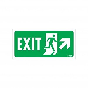 Avmdepo  Exit Sağ Yukarı Uyarı Levhası 17,5x25 Kod:959