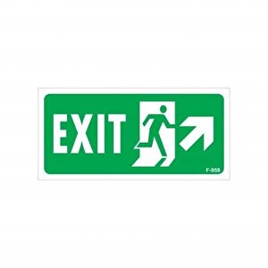 Avmdepo  Exit Sağ Yukarı Uyarı Levhası 17,5x25 Kod:959