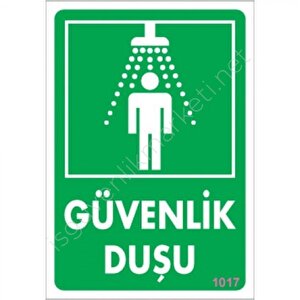 Güvenlik Duşu Uyarı Levhası 17,5x25 Kod:1017