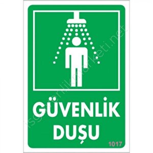 Avmdepo  Güvenlik Duşu Uyarı Levhası 17,5x25 Kod:1017