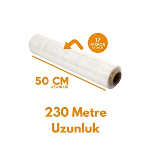Streç Film Eşya Palet Streç Film 1.8kg 230mt 50cm 17 Mikron 1 Adet