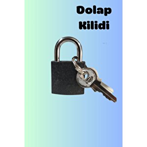 Asma Kilit Dolap Kilidi Paslanmaz Çelik Kilit 25mm 2 Anahtarlı
