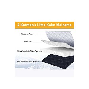 Üniversal Direksiyon Oto Güneşlik Kılıfı - Isı & Uv Koruma, Sedan - Hb - Suv Ve Pick-up Uyumlu
