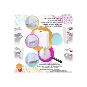 Modilayn Emi̇r 80x88x32,5 Cm 2 Göz Sepetli Düzenleyici Dolap