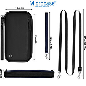 Microcase Unisex Su Geçirmez Çok Amaçlı Seyehat Pasaport Çok Gözlü Organizer Çanta Al4863y