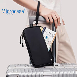 Microcase Unisex Su Geçirmez Çok Amaçlı Seyehat Pasaport Çok Gözlü Organizer Çanta Al4863y