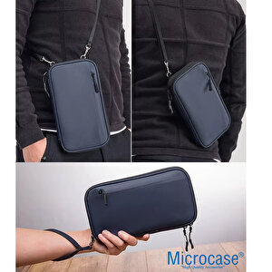 Microcase Unisex Su Geçirmez Çok Amaçlı Seyehat Pasaport Çok Gözlü Organizer Çanta Al4863y