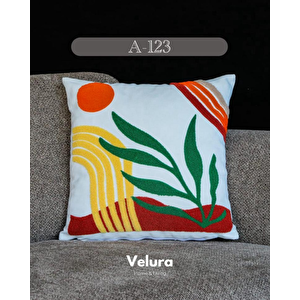 Dekoratif Kırlent & Pinterest Kırlent & Keten Kumaş - Nakış İşleme & A123