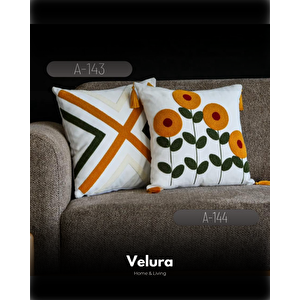 Dekoratif Kırlent & Pinterest Kırlent & Keten Kumaş - Nakış İşleme & A143-a144