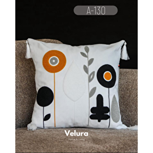 Dekoratif Kırlent & Pinterest Kırlent & Keten Kumaş - Nakış İşleme & A130