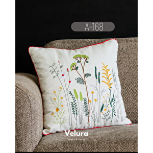 Dekoratif Kırlent & Pinterest Kırlent & Keten Kumaş - Nakış İşleme & A168