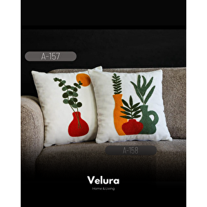 Dekoratif Kırlent & Pinterest Kırlent & Keten Kumaş - Nakış İşleme & A157-a158