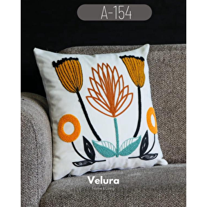 Dekoratif Kırlent & Pinterest Kırlent & Keten Kumaş - Nakış İşleme & A154