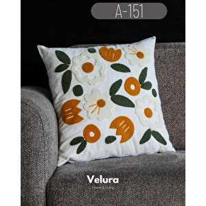 Dekoratif Kırlent & Pinterest Kırlent & Keten Kumaş - Nakış İşleme & A151
