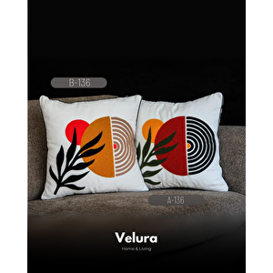 Dekoratif Kırlent & Pinterest Kırlent & Keten Kumaş - Nakış İşleme & A136-b136