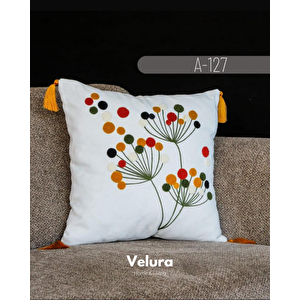 Dekoratif Kırlent & Pinterest Kırlent & Keten Kumaş - Nakış İşleme & A127