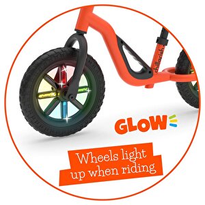 Chillafish Charlie Glow Turuncu 10 Jant Işıklı Çocuk Denge Bisikleti