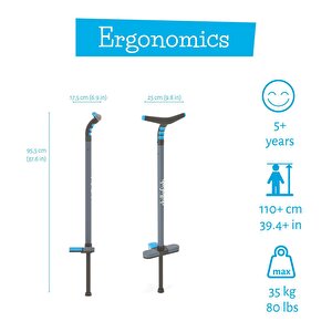 Chillafish Poogi Pogo Stick Zıplama Çubuğu Mavi (çocuk)