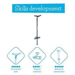 Chillafish Poogi Pogo Stick Zıplama Çubuğu Mavi (çocuk)