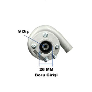 Benzinli Tırpan Çim Biçme Makinası Su Kaldırma Pompası Aparatı 26 Mm 9 Diş