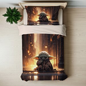 Yoda Tema Baskılı Tek Kişilik Nevresim Takımı