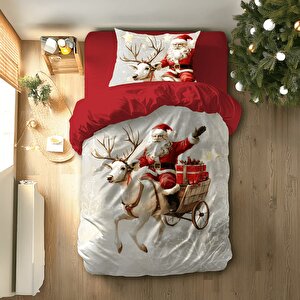 Santa Tema Baskılı Tek Kişilik Nevresim Takımı