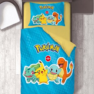 Pokemonlar Tema Baskılı Tek Kişilik Nevresim Takımı