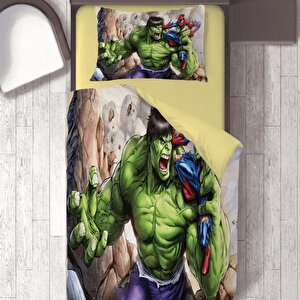 Hulk Tema Baskılı Tek Kişilik Nevresim Takımı