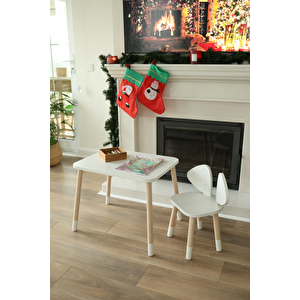 Montessori Mickey Fare Sandalye, Etkinlik Çocuk Sandalyesi Beyaz - 1 Adet