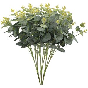 3 Demet Yapay Çiçek Okaliptus Aradal Yeşilbitki Arajman Çiçeği Eucalyptus