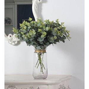 3 Demet Yapay Çiçek Okaliptus Aradal Yeşilbitki Arajman Çiçeği Eucalyptus