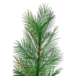 Yapay Ağaç Palmiye 155*50cm 30yaprak Areka Ağacı Siyah Saksıda Tek Gövdeli