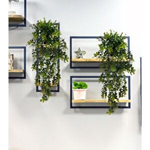 Yapay Çiçek Saksıda Sarkan Şimşir Kahverengi Yeşil Okaliptus Yapay Sarmaşık 60cm
