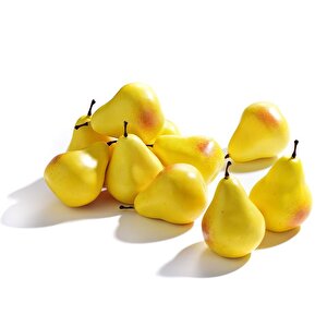 Yapay Meyve Sebze 6lı Paket Sarı Armut Doğal Görünüm