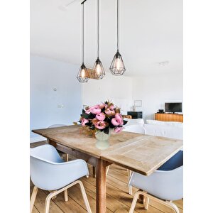 Yapay Çiçek Krem Antik Saksıda Pembe Erengül 23cm