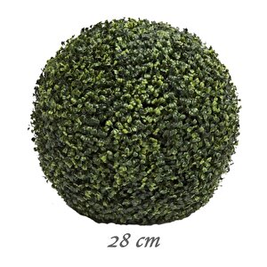 Yapay Çiçek Şimşir Top 28 Cm Yeşil Top Ağaç Çiçeği