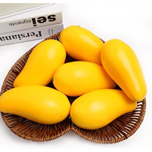 Yapay Meyve Sarı Mango Fruit Tropik Meyve 12*7cm 1adet