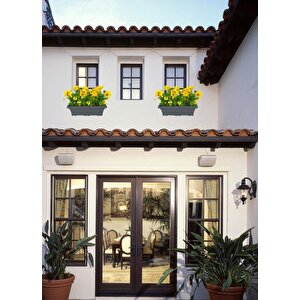 Yapay Çiçek Ay Çiçeği Antrasit Küpeşte Askılı Saksıda Balkon Çiçeği